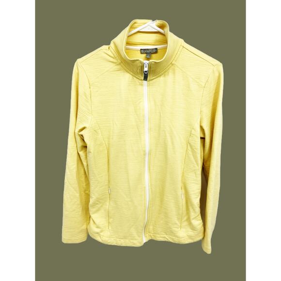 Womens T by Talbots Yellow Full Zip Sweatshirt with Pockets Size S - Picture 1 of 7
